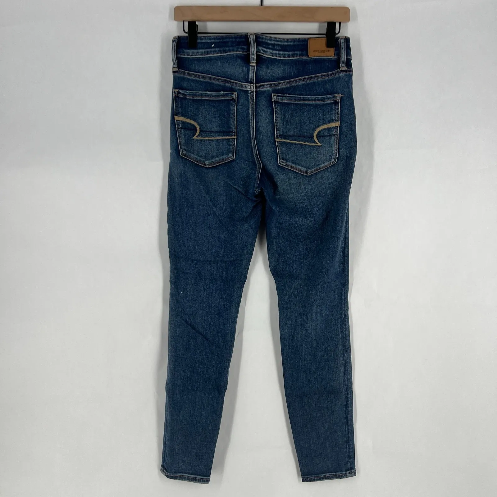 American Eagle Outfitters Hi-Rise Jegging Jeans Women 8 Short Blue Denim Cotton - Image 6