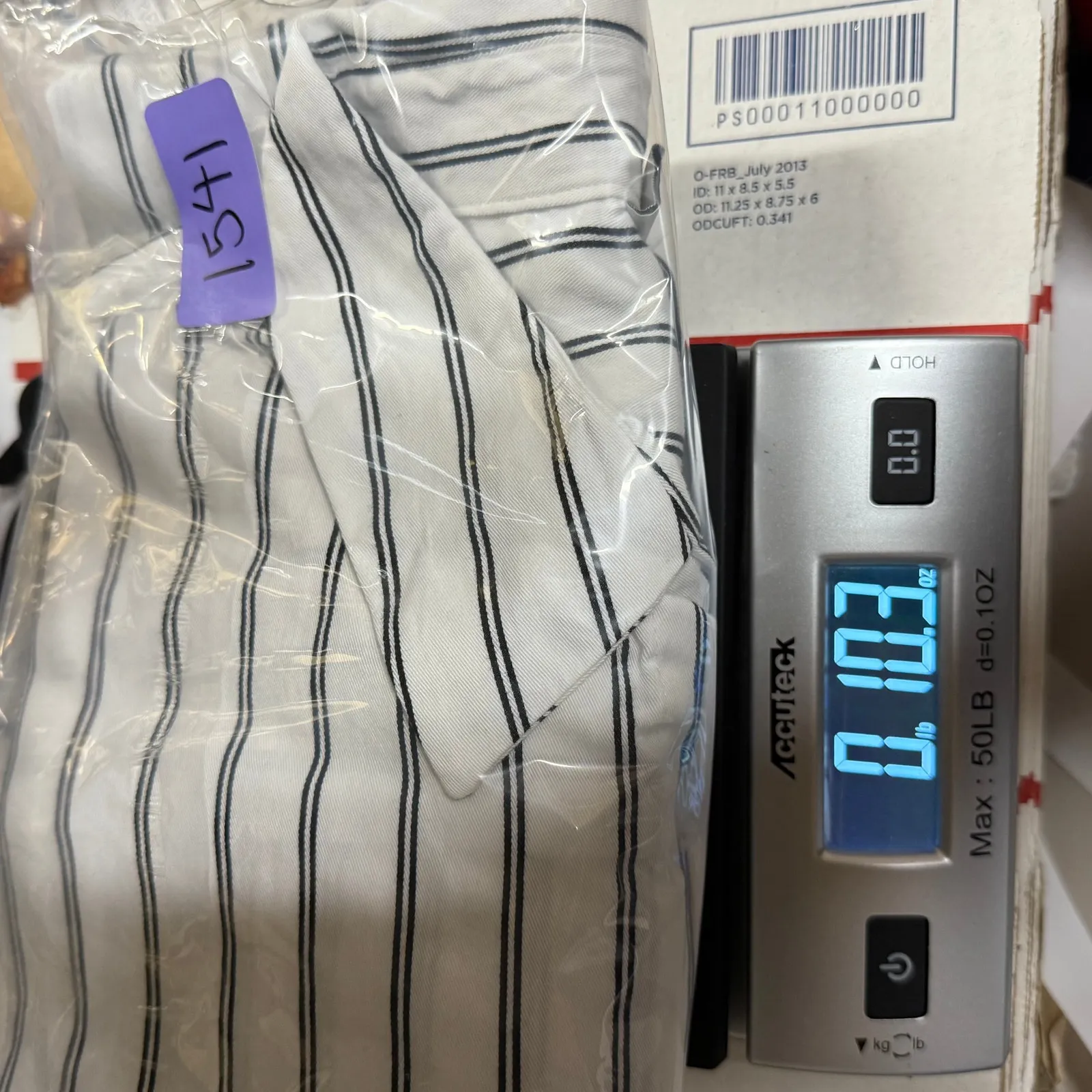 A New Day S White Striped Shirt Button Down 100% Cotton Minimalist Boxy Beach‎ - Image 9