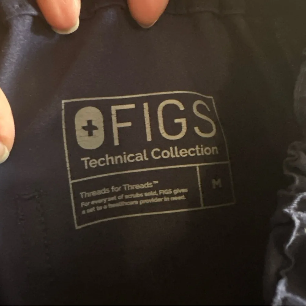 FIGS Scrub Size M Technical Collection Medica Pants Women Navy Blue Straight Leg - Image 3