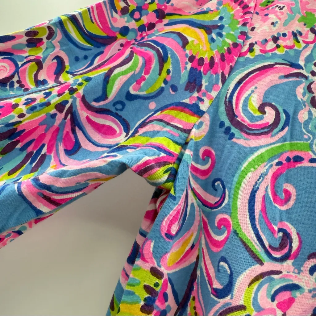 Lilly Pulitzer Cath Dress Women’s Sz Small Mermaid Grotto‎ 3/4 Tie Sleeve Casual - Image 9