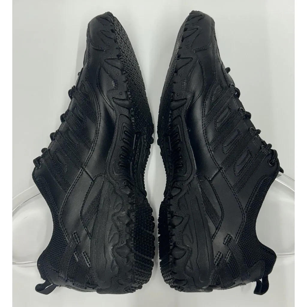 Skechers Work Shoes Womens 11 Black SR Slip Resistant Compulsions LaceUp Leather - Image 4