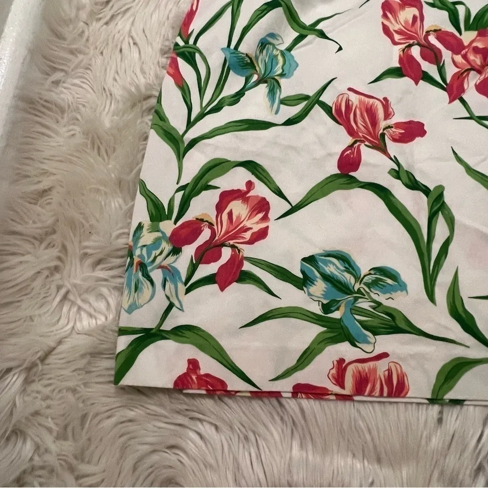 Vintage Jones New York Country A-Line Skirt White Pink Floral - Image 5