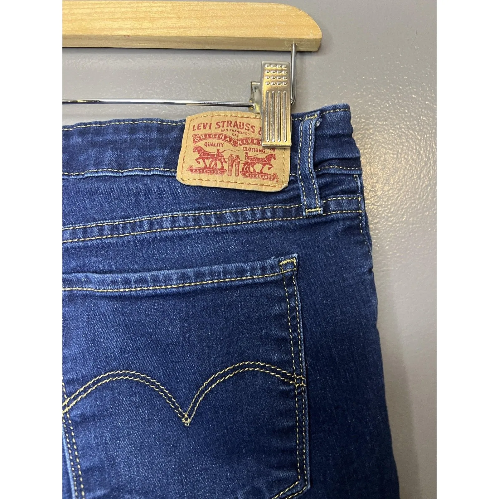 Levis 711 Skinny Jeans Womens 31 Blue Mid Rise Stretch Denim Pants Water Less - Image 6