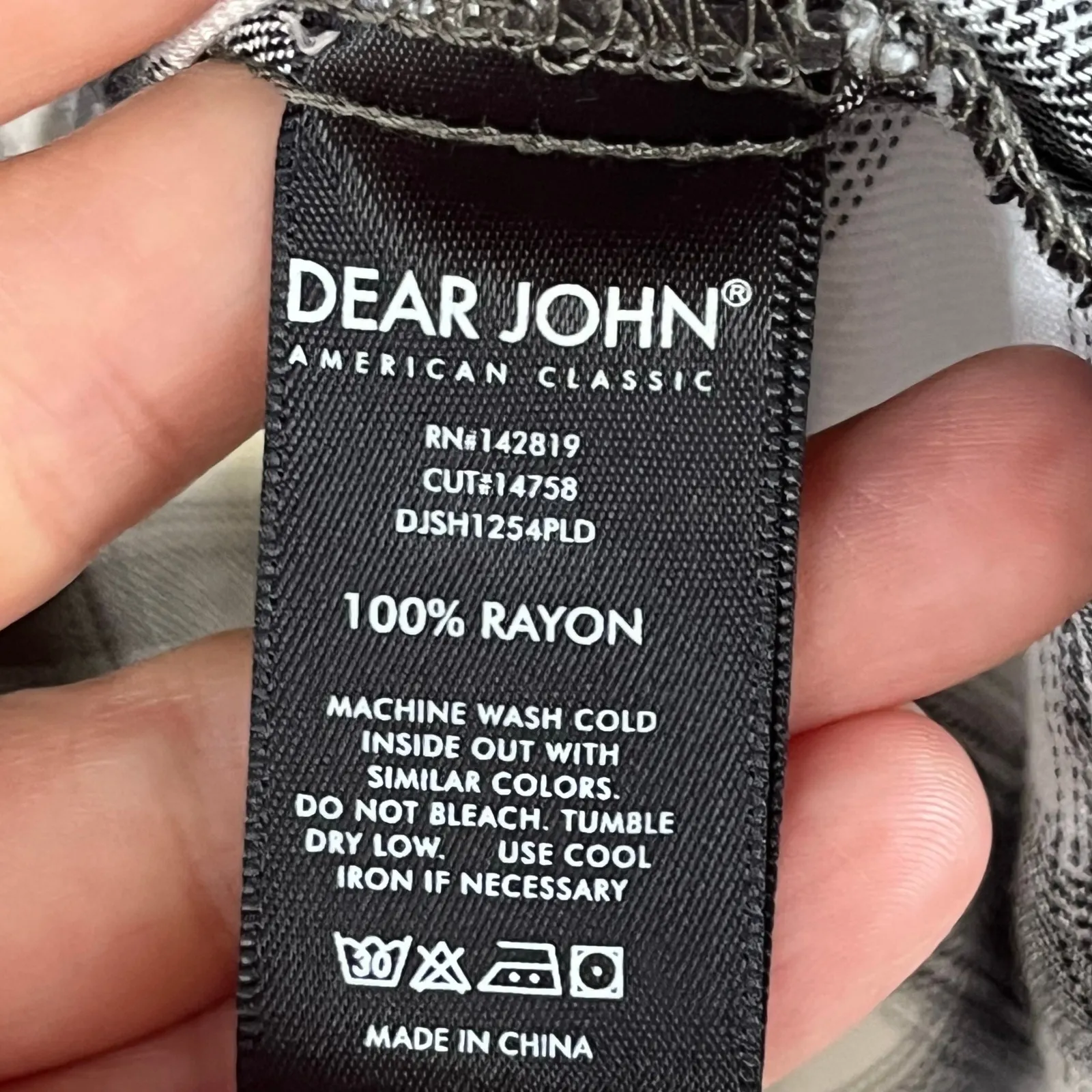 Dear John Women's Green And White Ombre Button Down Shirt Size L - Image 7