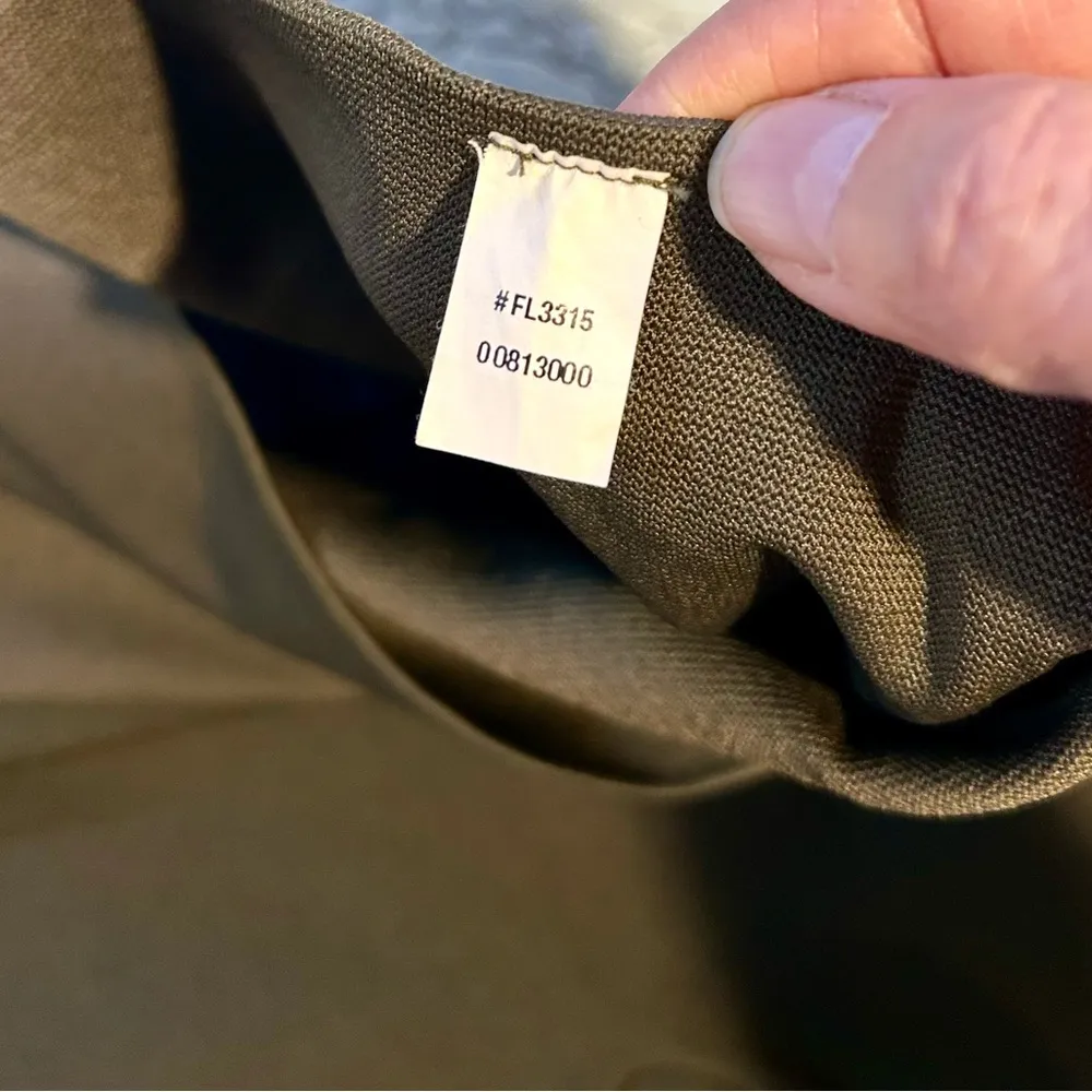 SPANX  Olive Green Seamless Ankle Zip  Smoothing Tummy Control Leggings Sz XL - Image 9