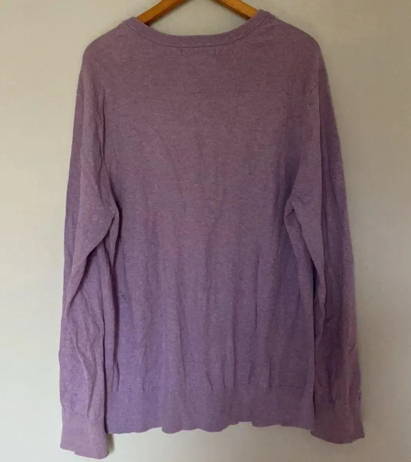 Banana Republic Light Purple Cotton Cashmere Long Sleeve Sweater Size ExtraLarge - Image 6