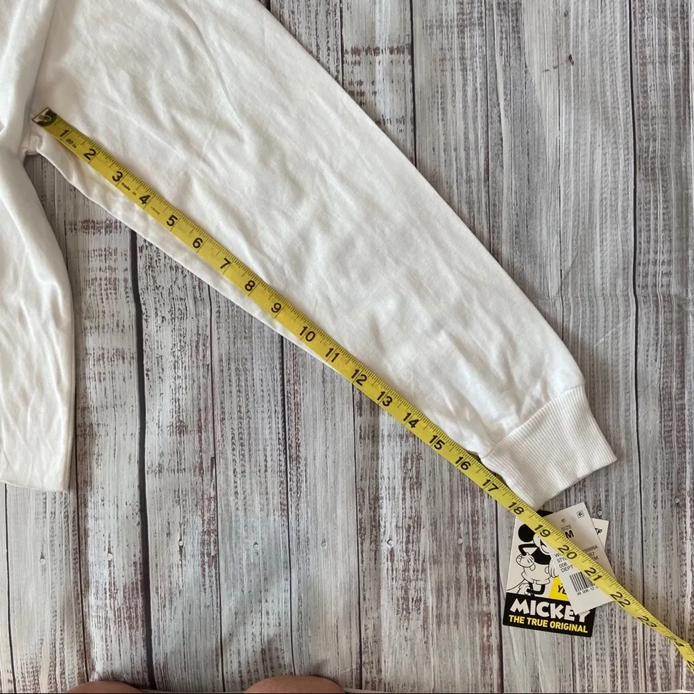 Disney Mickey Mouse Lucky Long Sleeve Crop Top.  Size Medium. NWT - Image 9