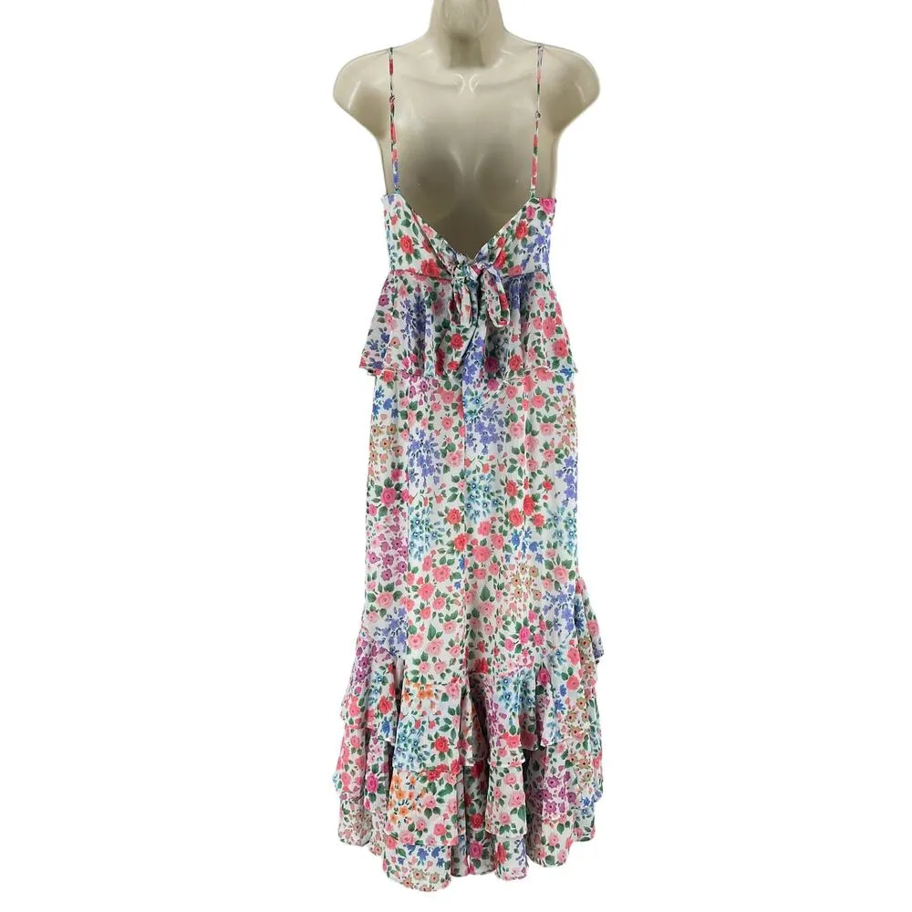 Yumi Kim Kaia Floral Printed Ruffle Maxi Dress Kingston Garden Size 2 - Image 11