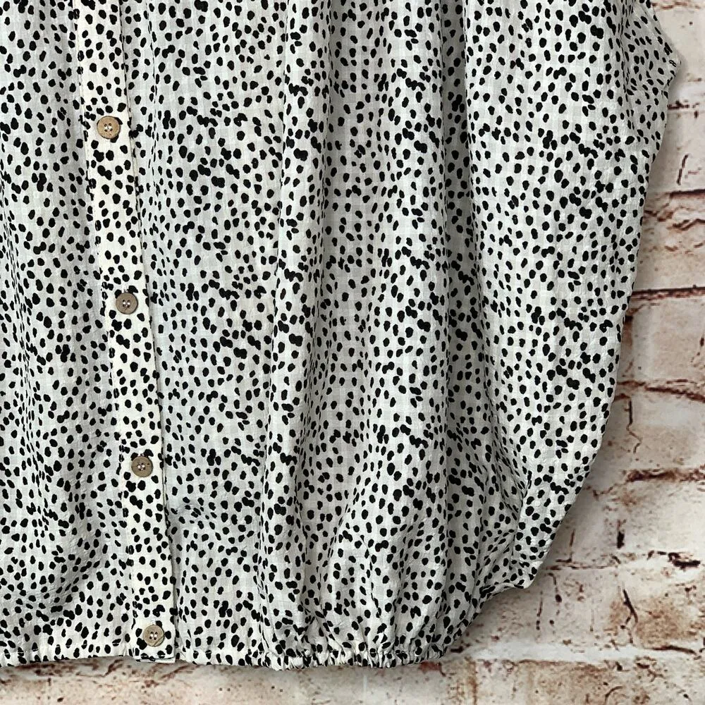 ODDI Bubble Hem Blouse Floral Embroidered Elastic Waist Size 3XL Blouse Top - Image 11