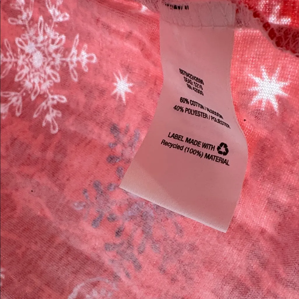 Holiday Editions Red Snowflake Long Sleeve Tee XXL snowmen embellished winter - Image 9