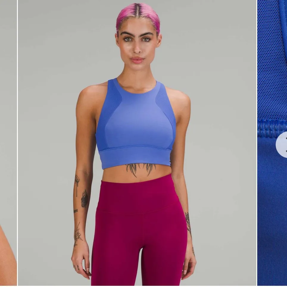 Lululemon‎ Everlux high neck train bra wild indigo 12 $68 - Image 2