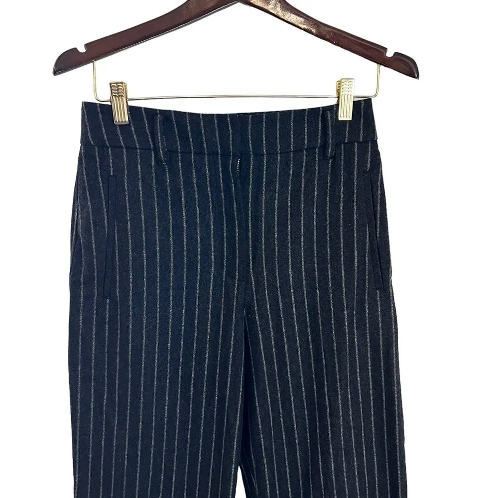 Aritzia Wilfred Pinstripe Wool Cashmere Blend Straight Leg Pants Gray 6 - Image 3