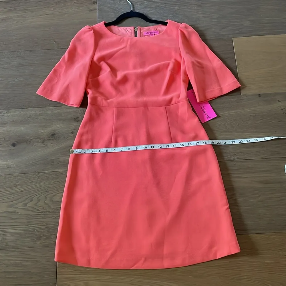 Betsey Johnson Orange/Coral Sheath Dress Size 4 NWT - Image 8