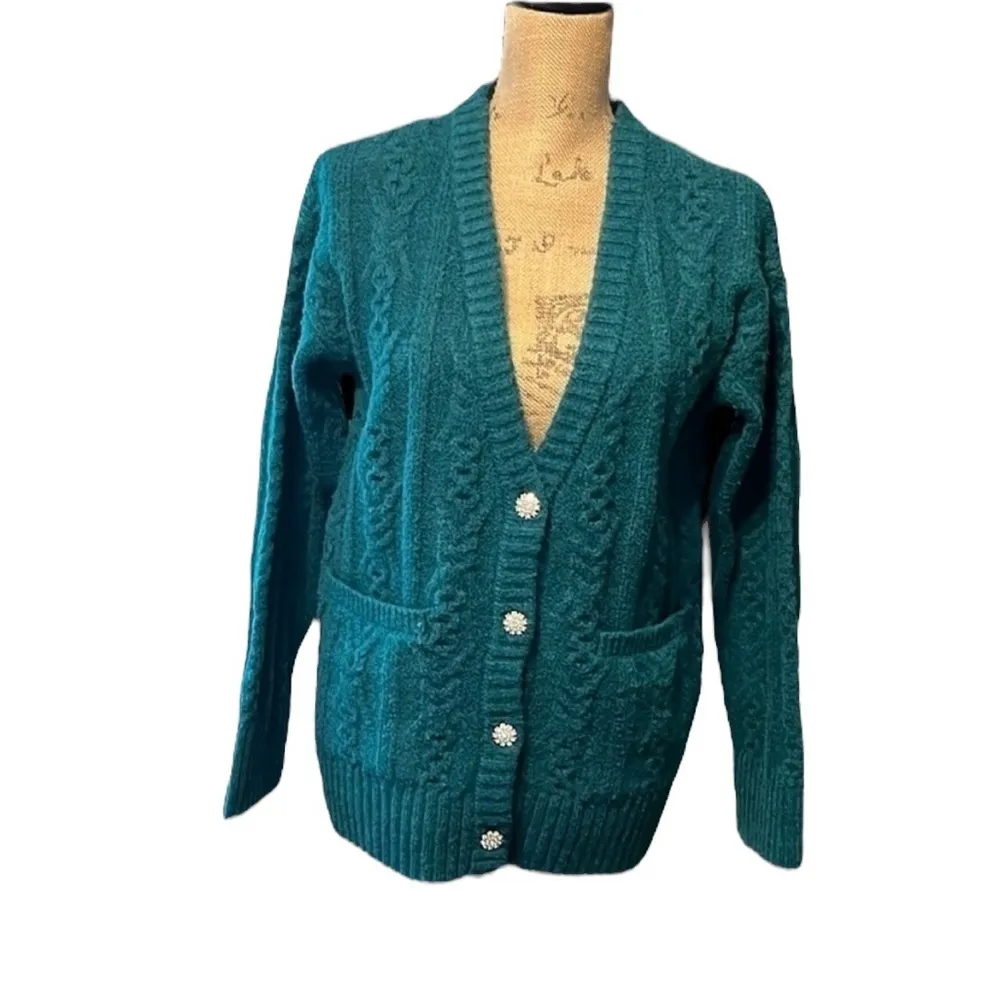 a new day knitted super soft fuzzy long sleeve cardigan sweater. NWOT - Image 2