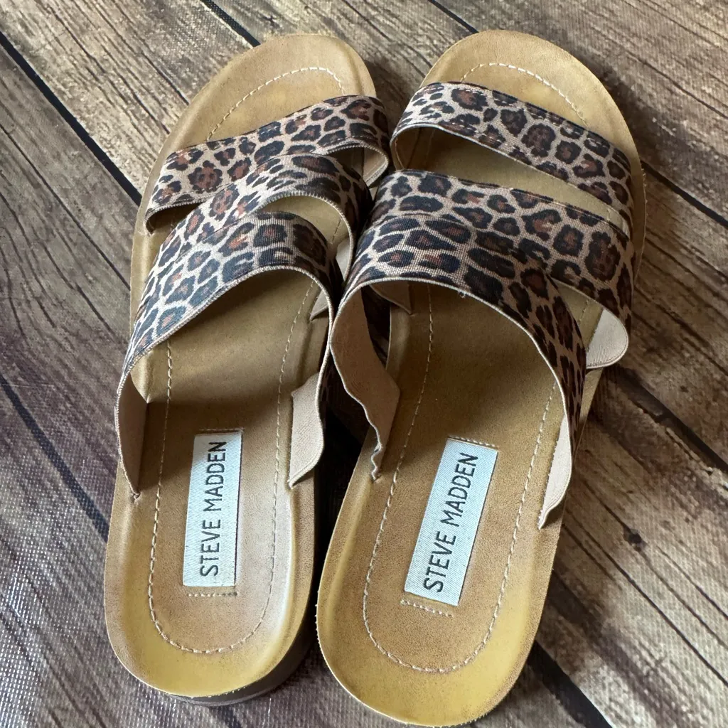 🐆 Steve Madden Leopard Print Sandals - Size 8 🐆 - Image 2