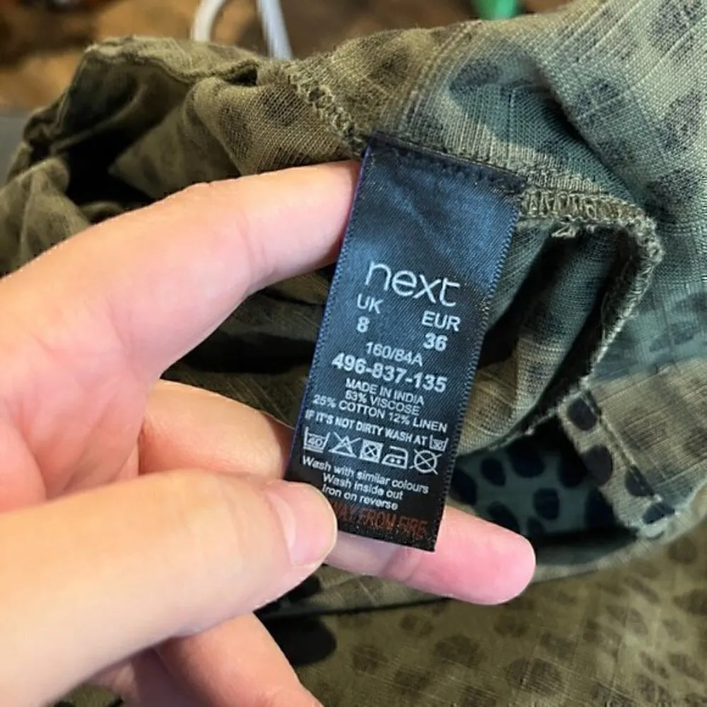 Emma Willis Next Collection smocked strapless polka dot maxi dress Green Size 4P - Image 5