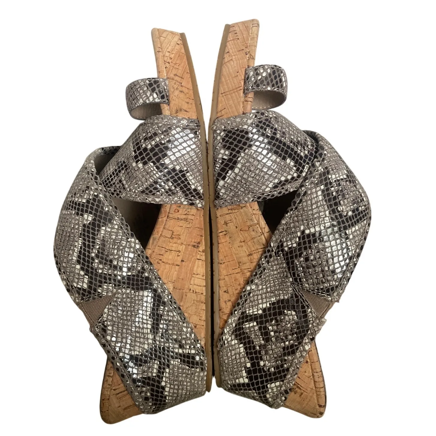 Donald Pliner Metallic Snake Print Leather Wedge - Image 4