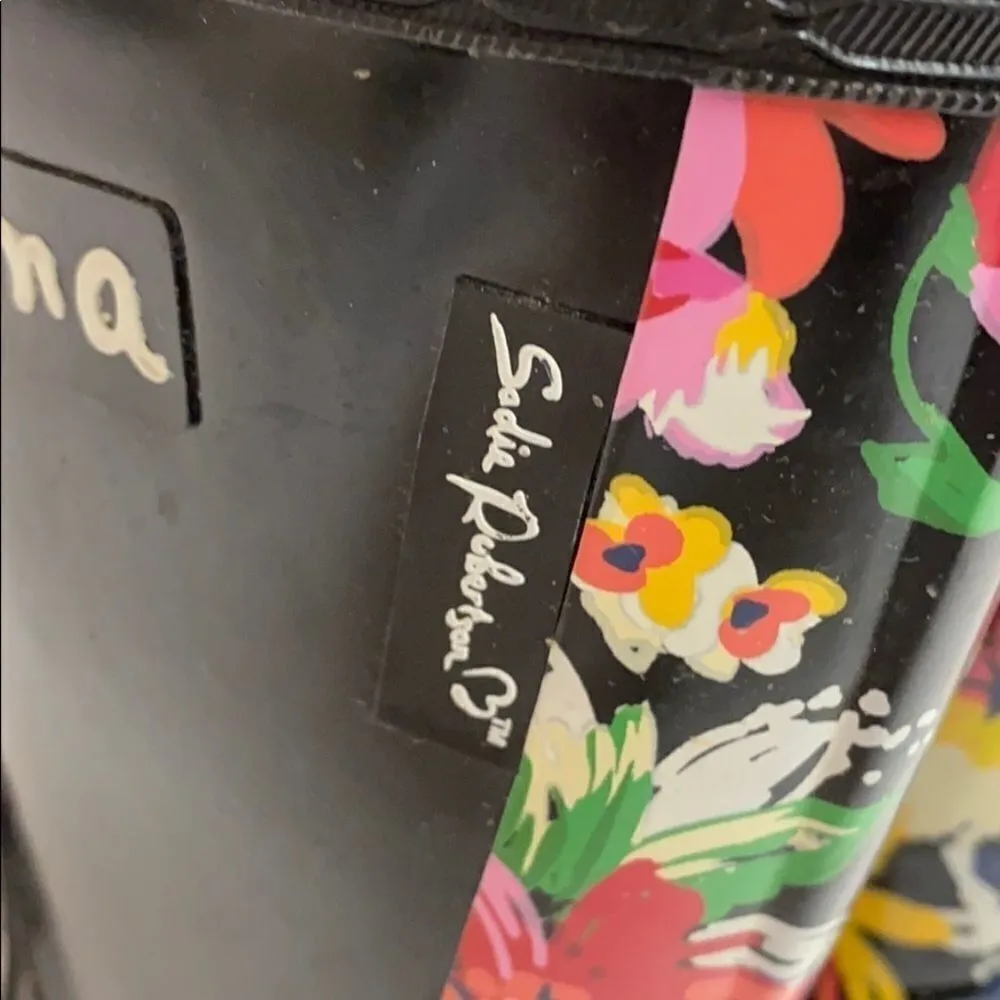 Roma Epaga' Floral Rain Boot size 8 Black - Image 7