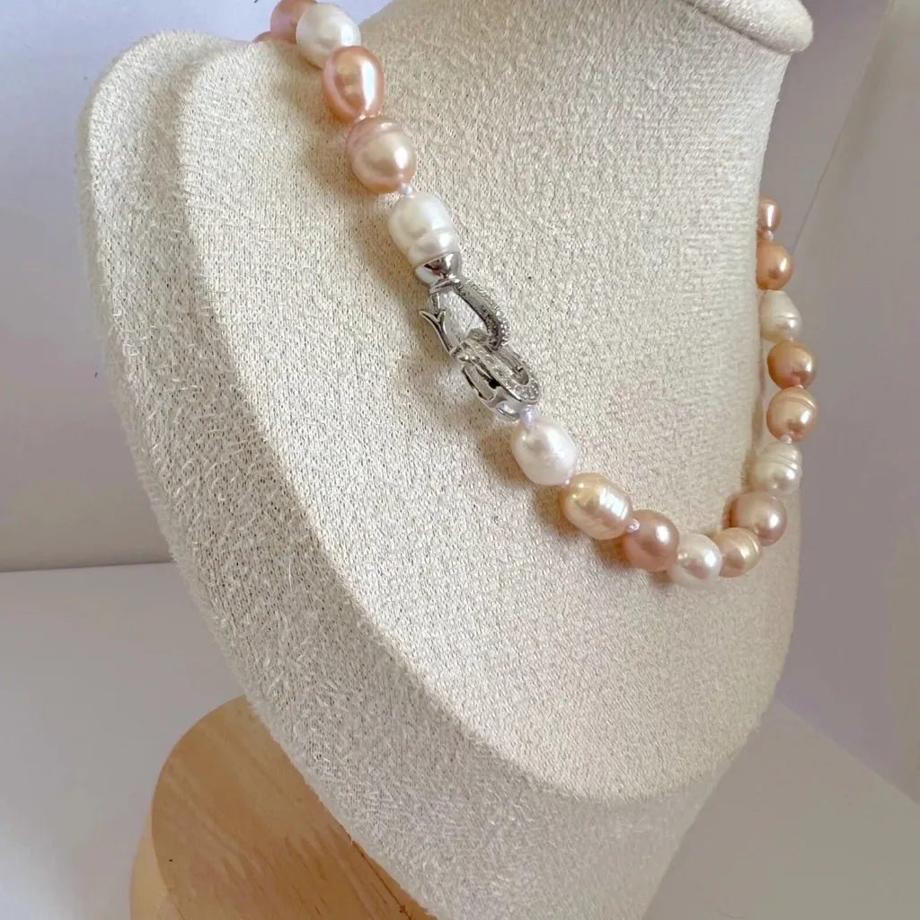 Silver Plated Freshwater Pearl Necklace 8 - Image 2