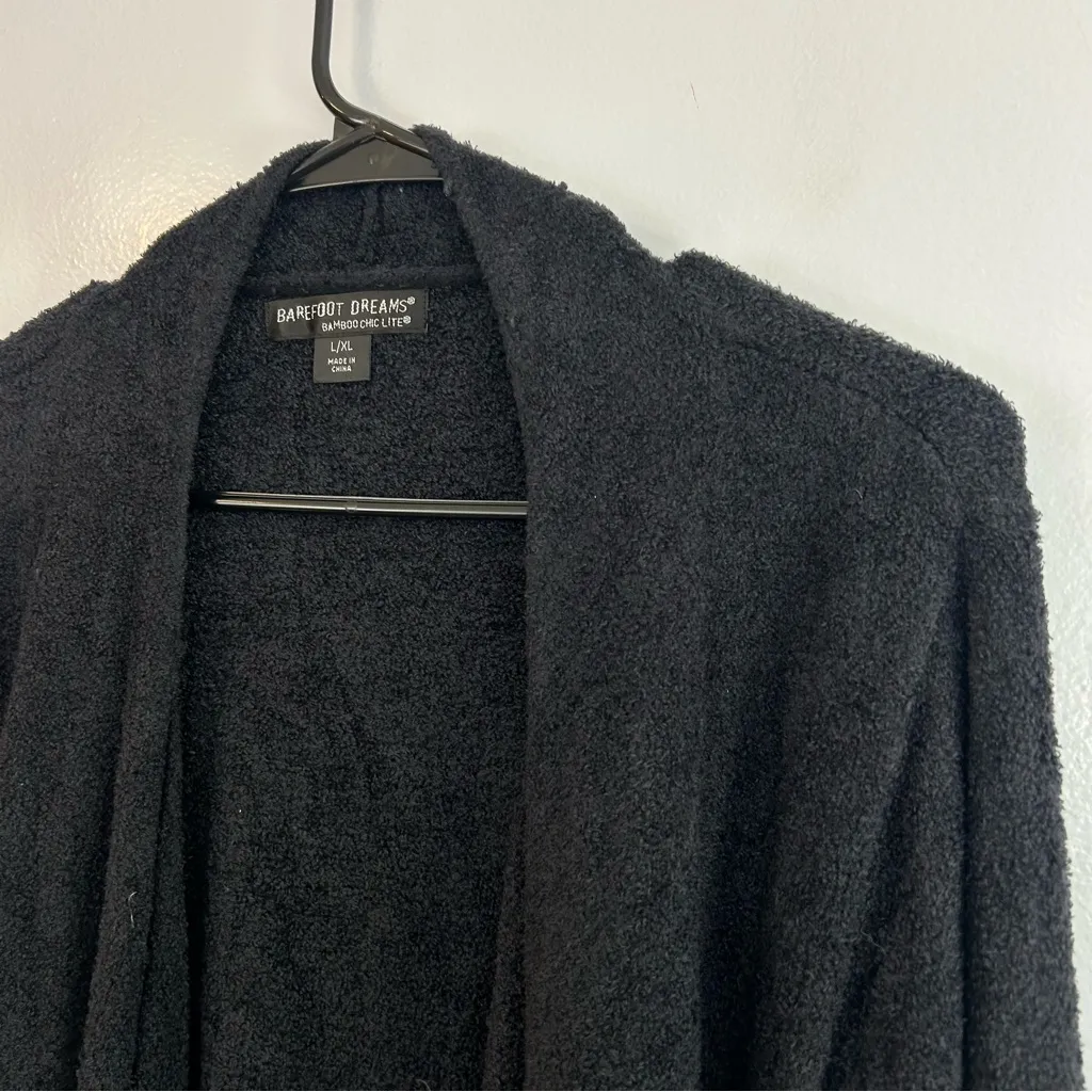 Barefoot Dreams Cozy Chic Lite Island Sweater/Wrap 436 Black Size L/XL - Image 8