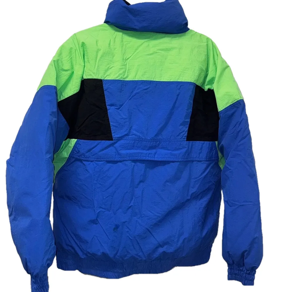 Vintage Grand Targhee 90s Colorblock Blue black Lime Winter Coat Ski Jacket XL - Image 6