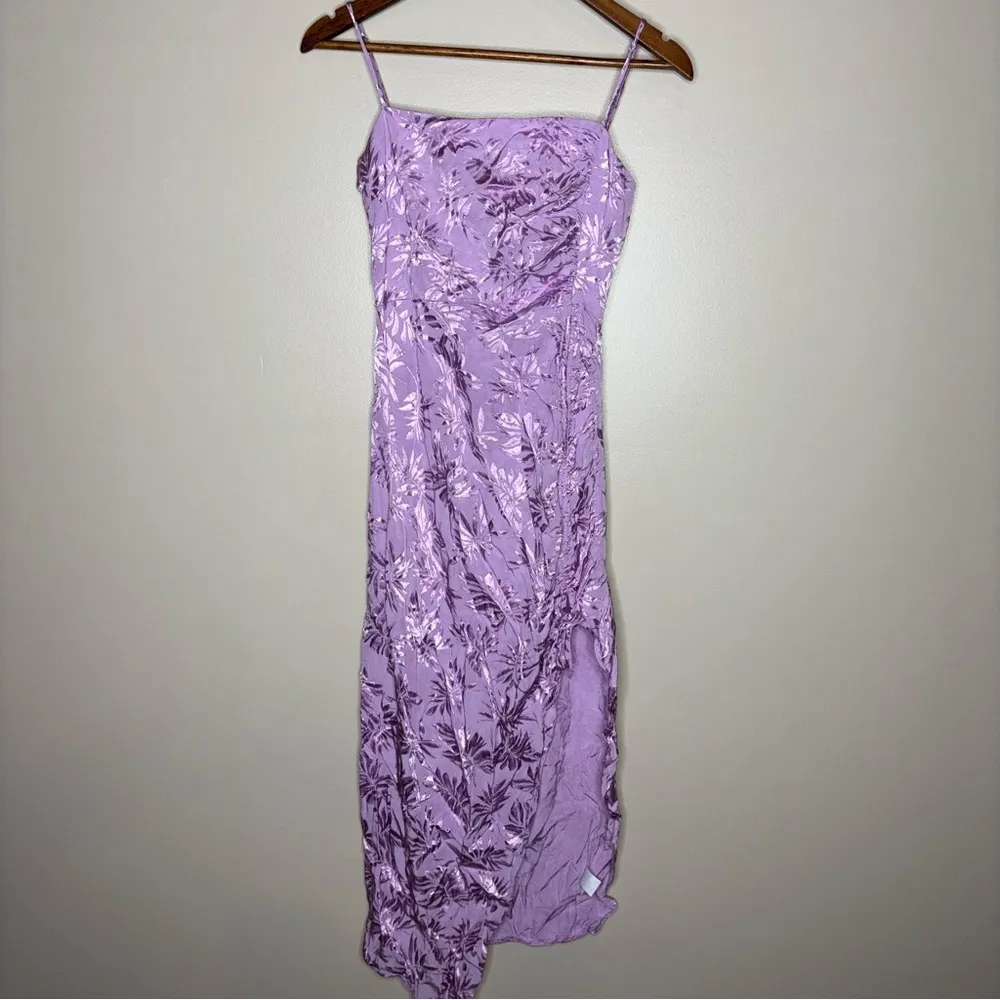 Saylor Gardenia Ruched Floral Jacquard Midi Dress - Image 3