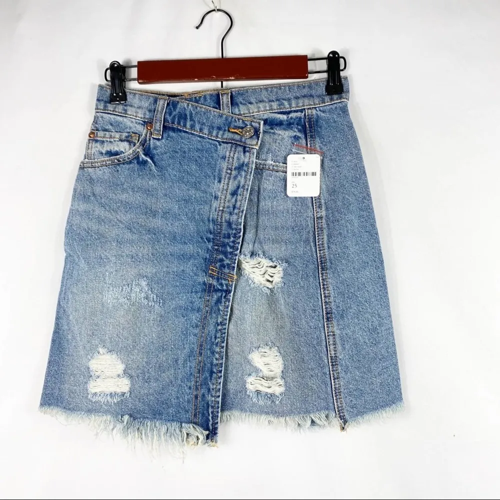 FREE PEOPLE Parker Wrap Mini Skirt NWT - Size 25 - Image 2