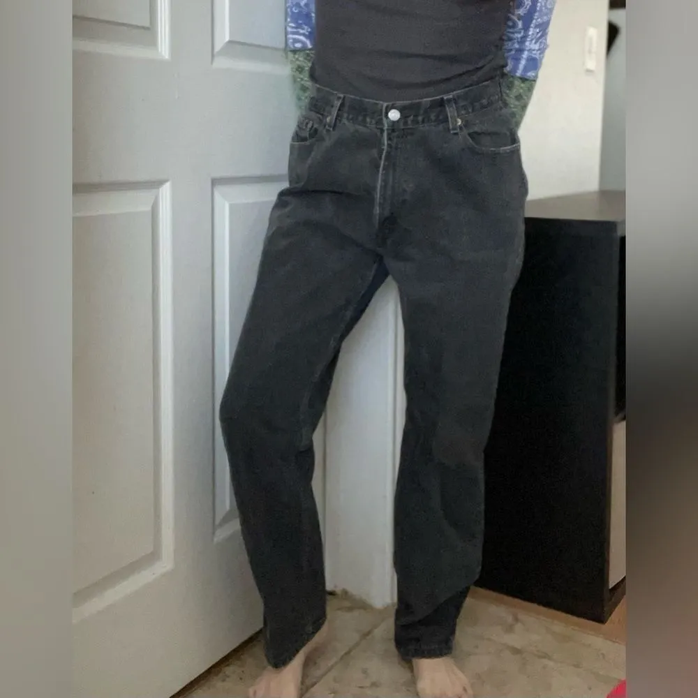 Vintage 512 Levi‘s Straight Leg Jeans High Rise Size 10 Washed Black/‎ Grey - Image 2