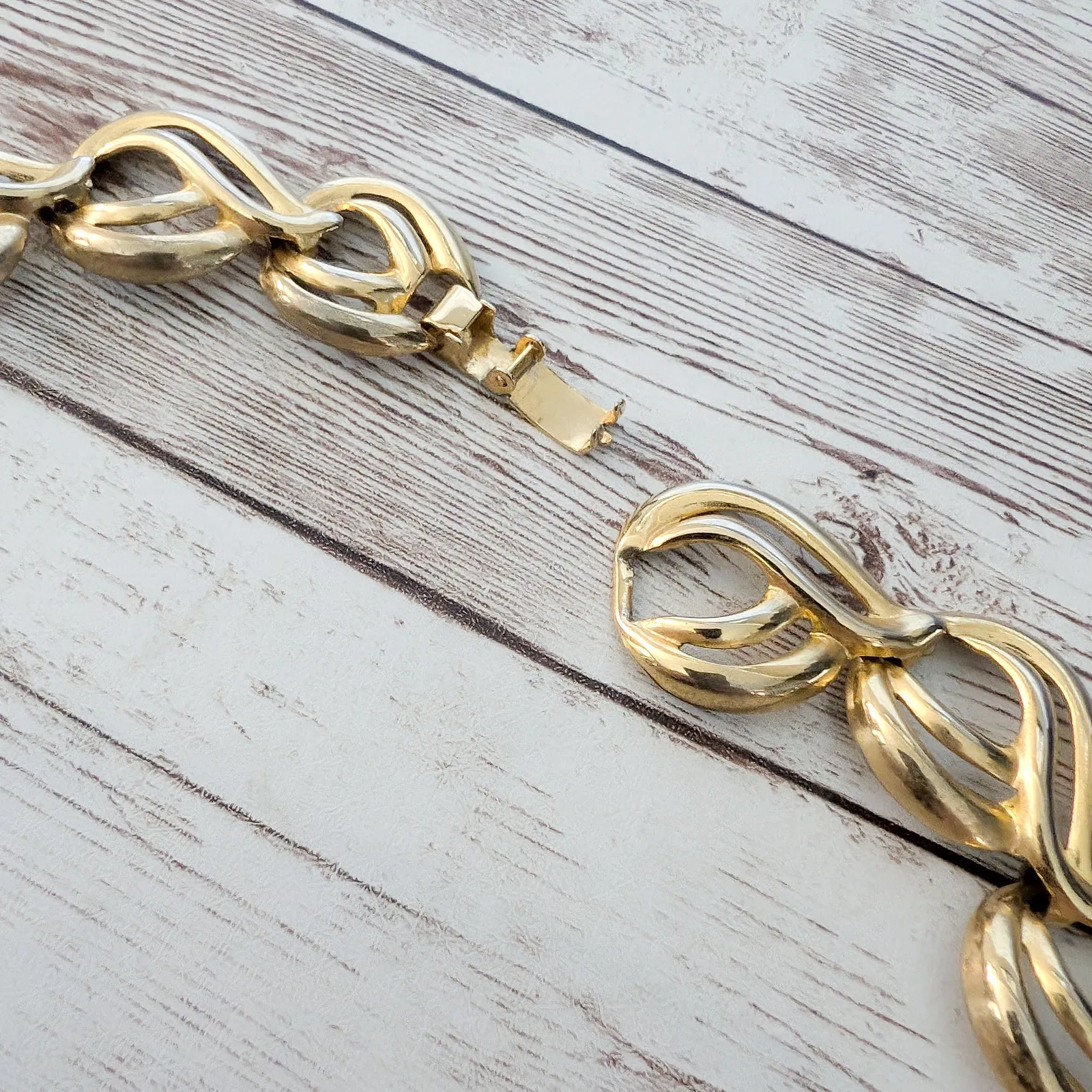 Vintage Necklace Statement Gold Tone Ornate Chunky - Image 6