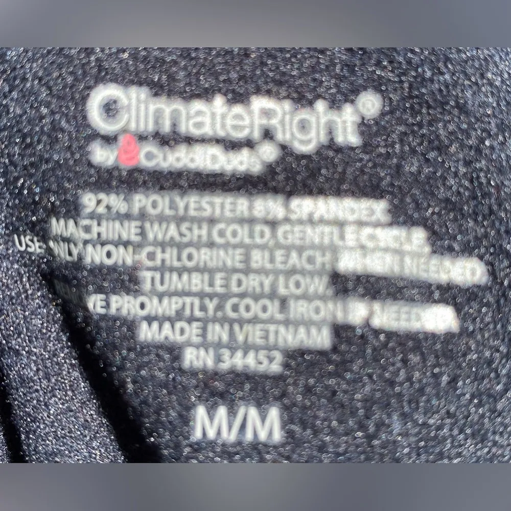 CLIMATERIGHT by CUDDL DUDS leggings high rise back phone pocket black NEW size M Size M - Image 8