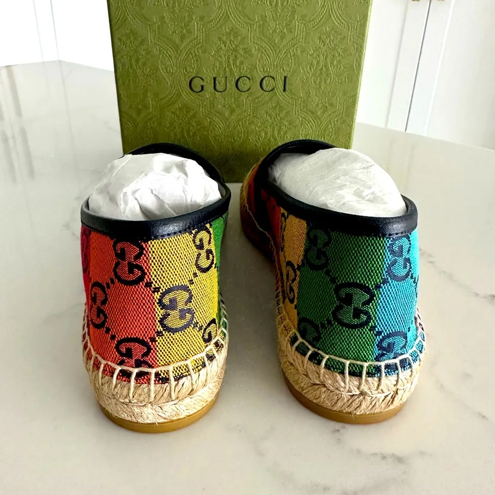 Gucci Multicolor GG Espadrilles - Image 3