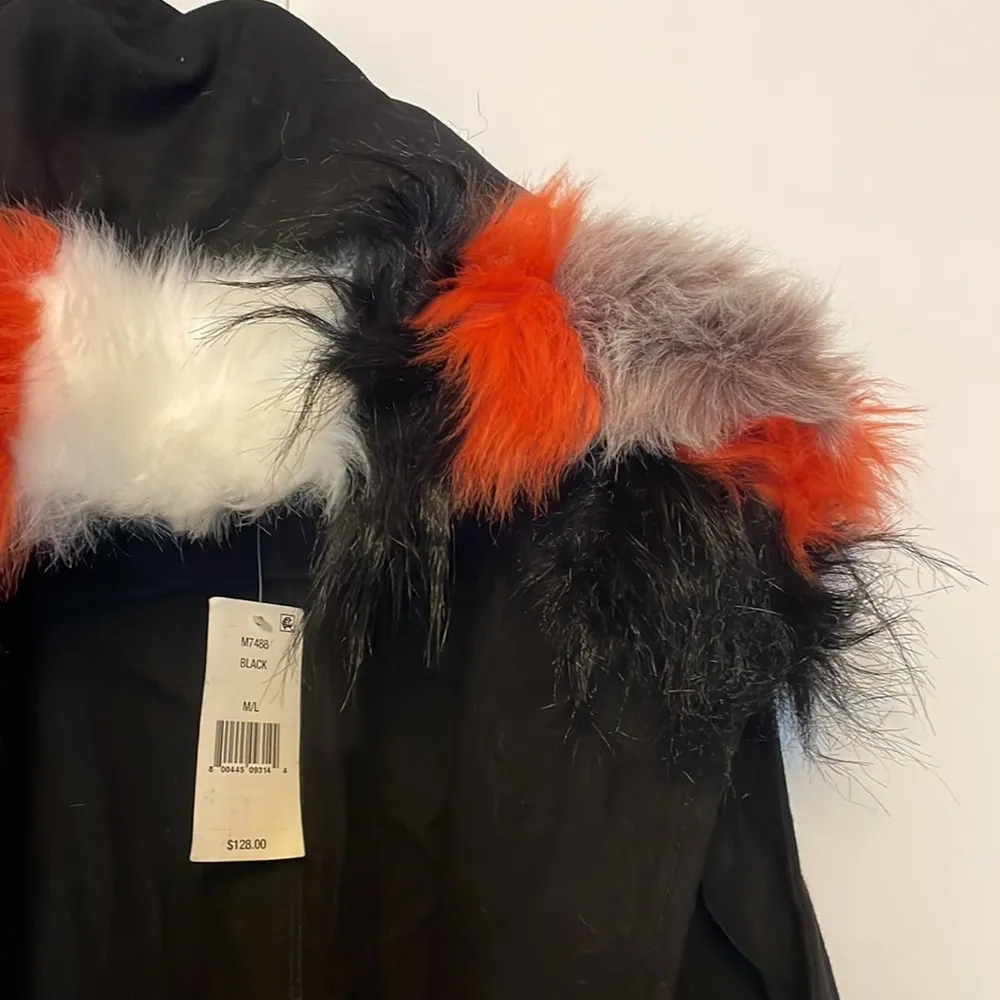 Steve Madden long wool vest with faux fur - Image 4