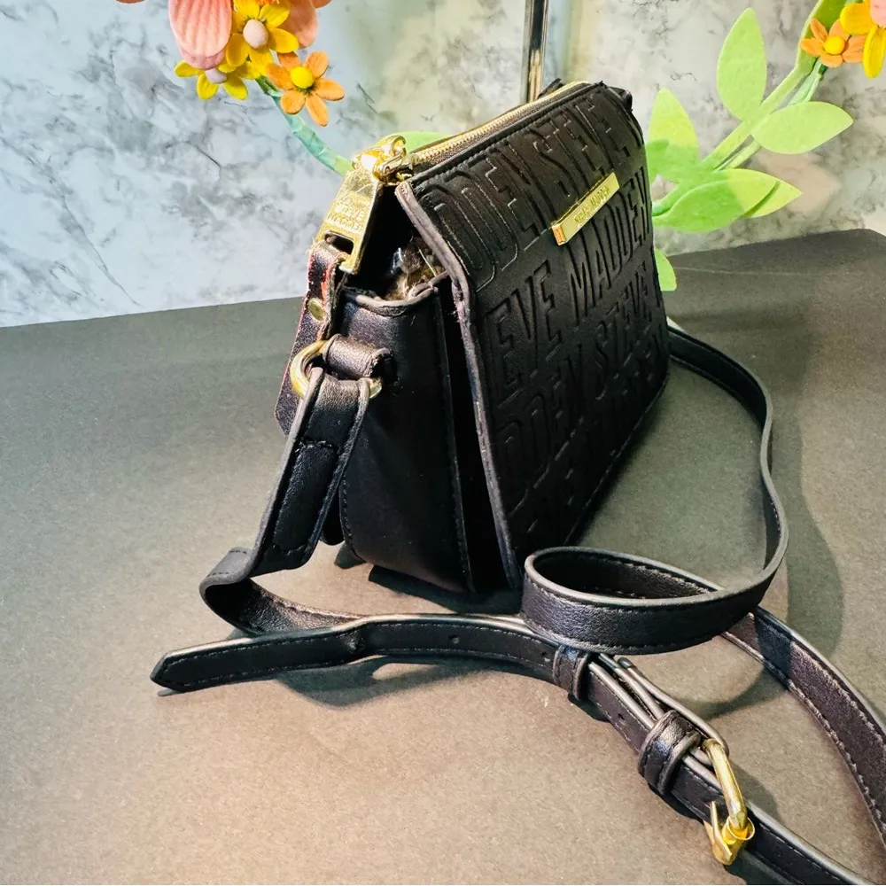 Steve Madden - Crossbody Purse Black Leather - Image 2
