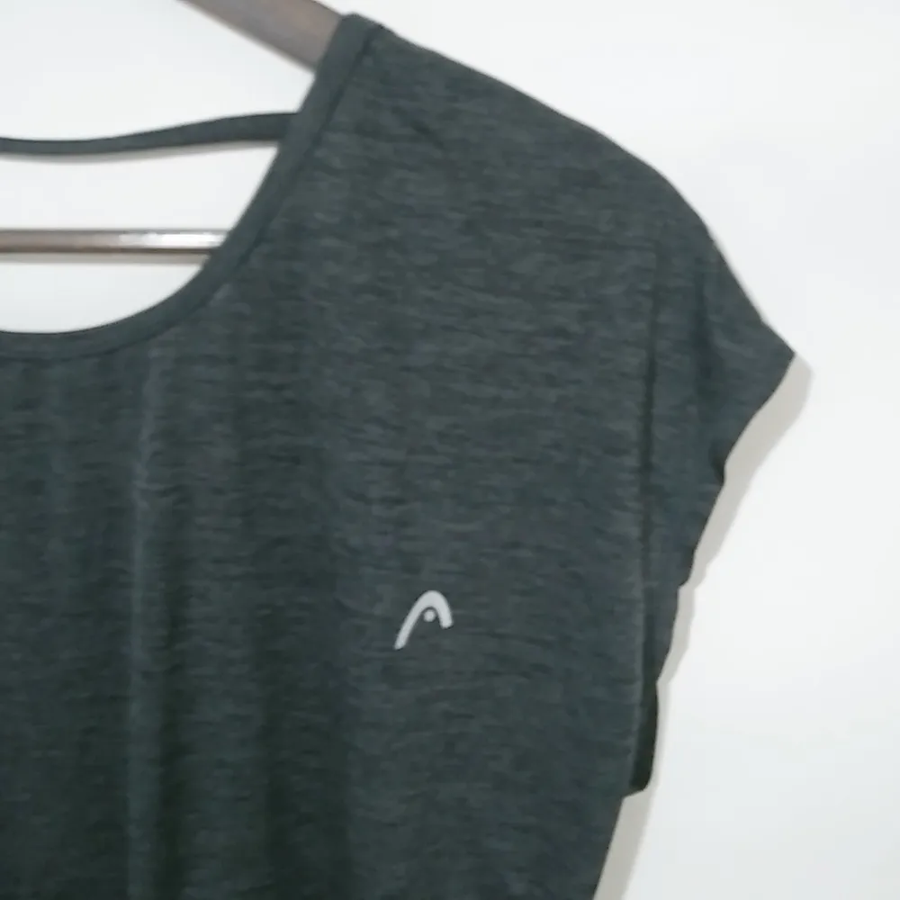 HEAD M Dark Gray Reflective Athletic Top - Image 4