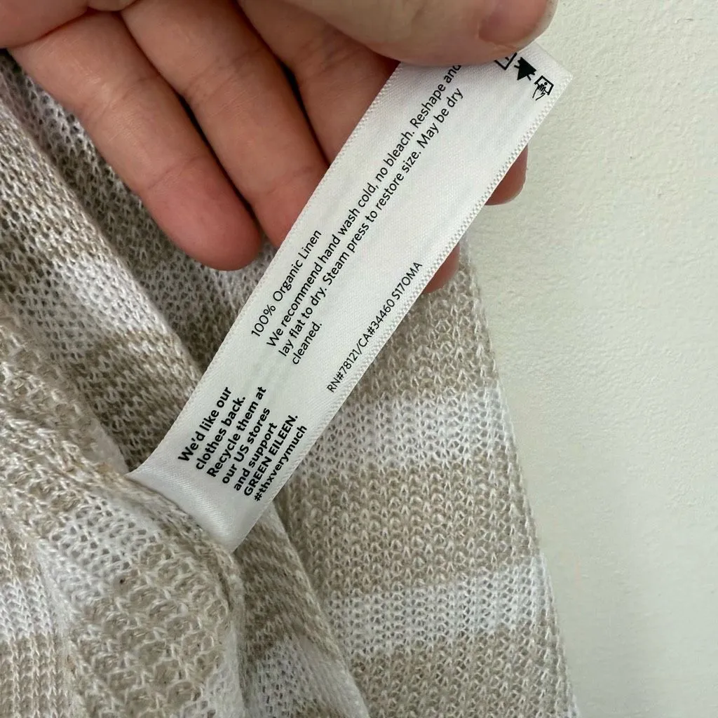 Eileen Fisher Women’s Small 100% Organic Linen Short Sleeve Cardigan - Image 3