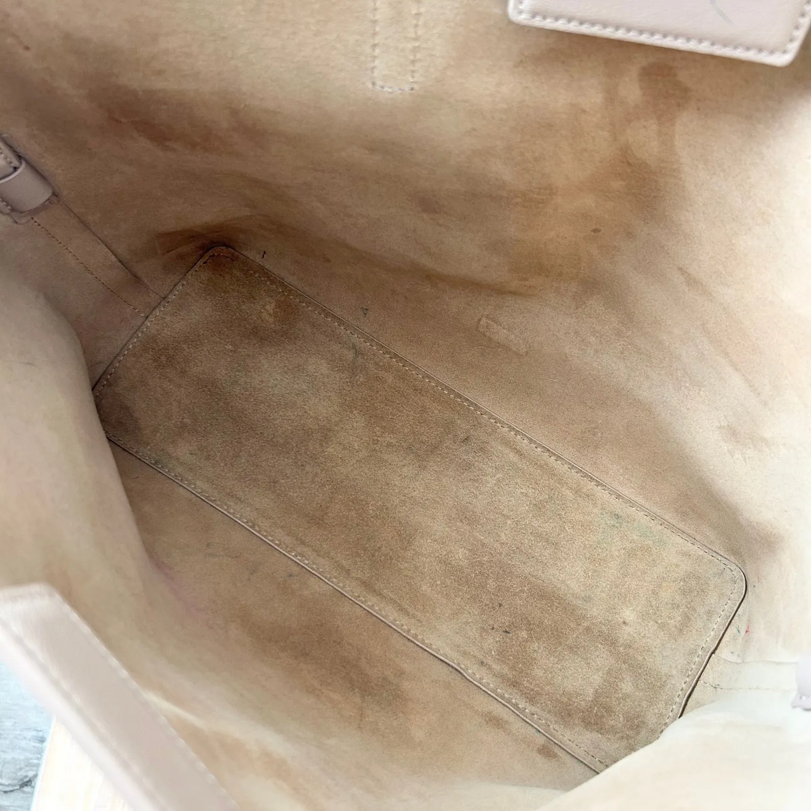 Away The Latitude Tote Bag Buff Nude Leather Shoulder Bag Carryall Travel Tan - Image 8