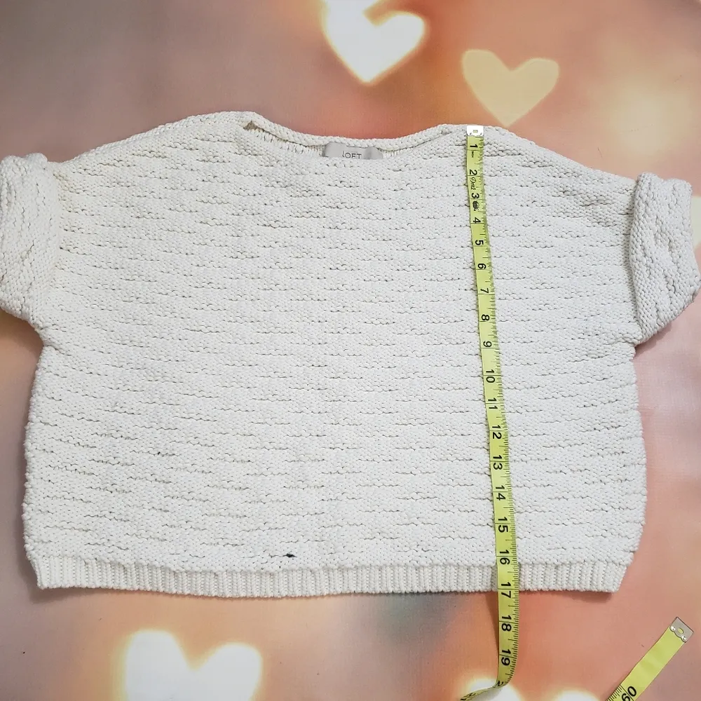 Loft | Slouchy Cropped Sweater | Large - Image 6