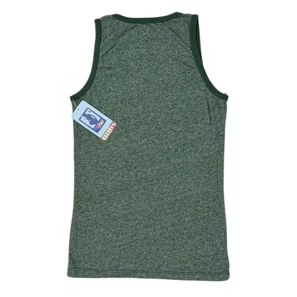 Majestic Women’s NBA Milwaukee Bucks Green Throwback 1971 Champions Tank Top XS - Image 2