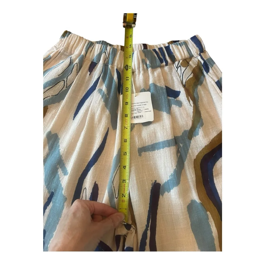 Bel Kazan Faye pants 100% cotton made in Bali Size Small Blue - Image 4