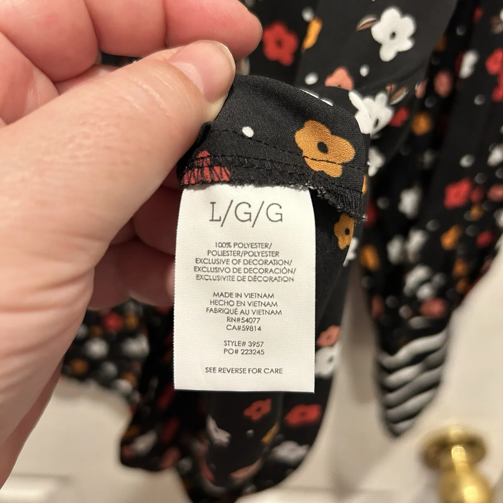 Cabi Womens Heart of Cabi Moulin Rouge Cheerful Floral 3957 Blouse Top Sz L - Image 8