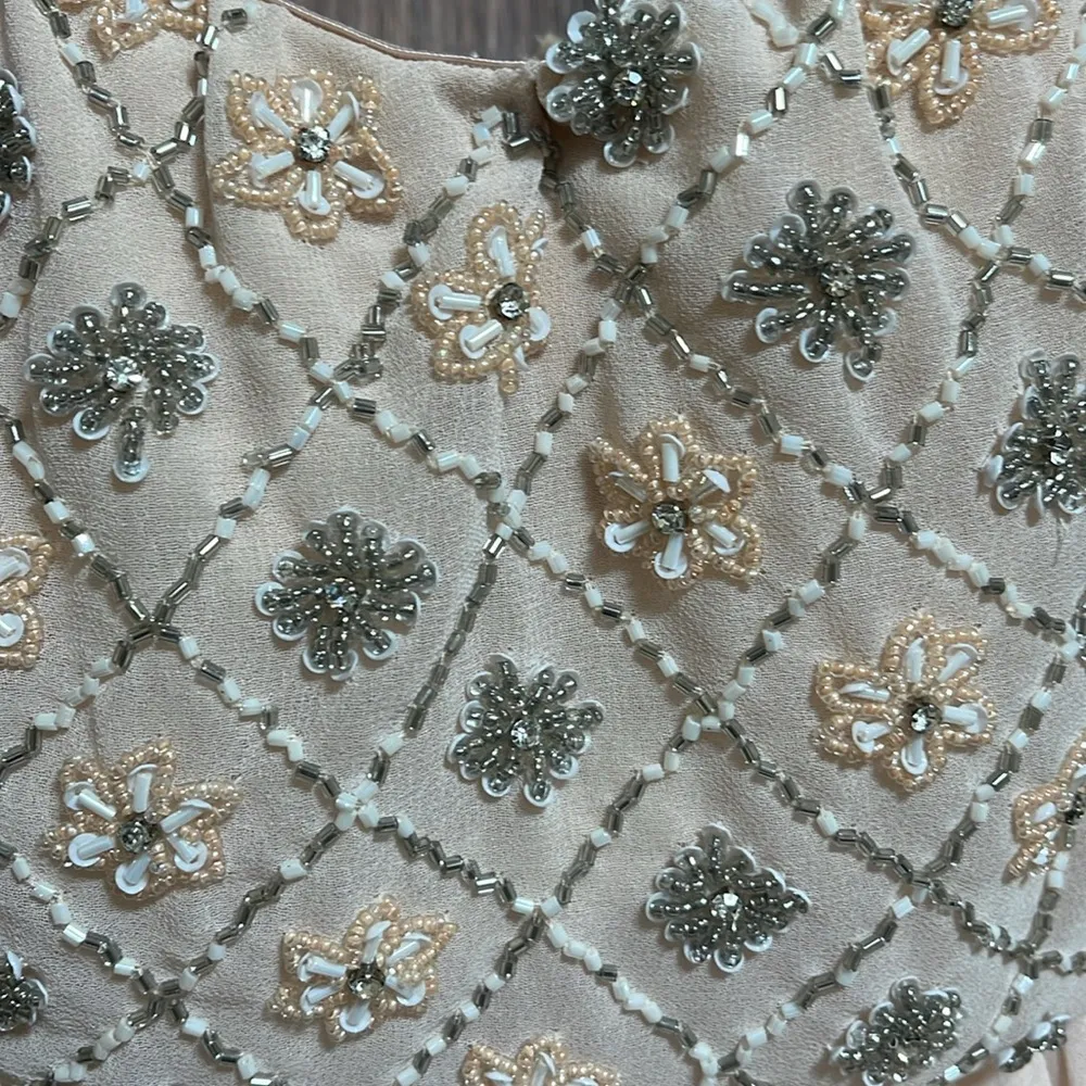 Lace & Beads London Beaded Strapless Gown Sz S - Image 4