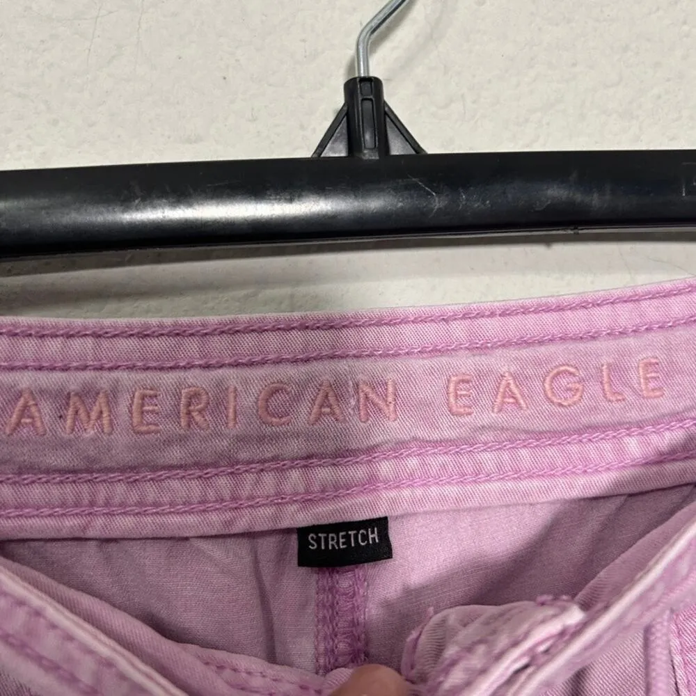 American Eagle Purple Dreamy Drape Stretch Super HR Baggy Wide - Image 7