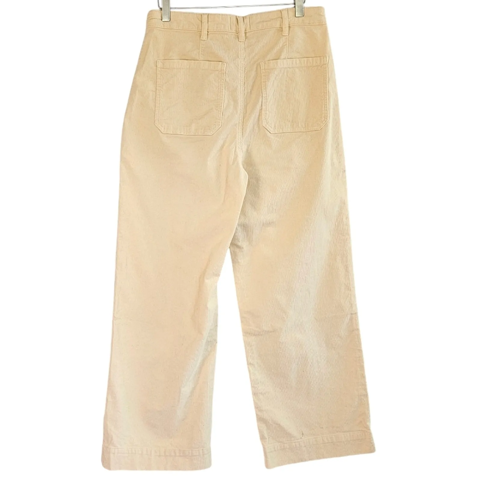 Marine Layer Bridget Exposed Button Crop Wide Leg Corduroy Pants US 14 - Image 7