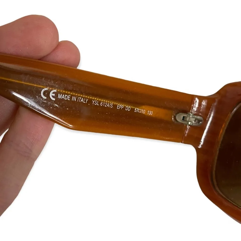 Yves Saint Laurent (SOLD AS IS) Burnt Orange and Brown Prescription Sunglasses - Image 4