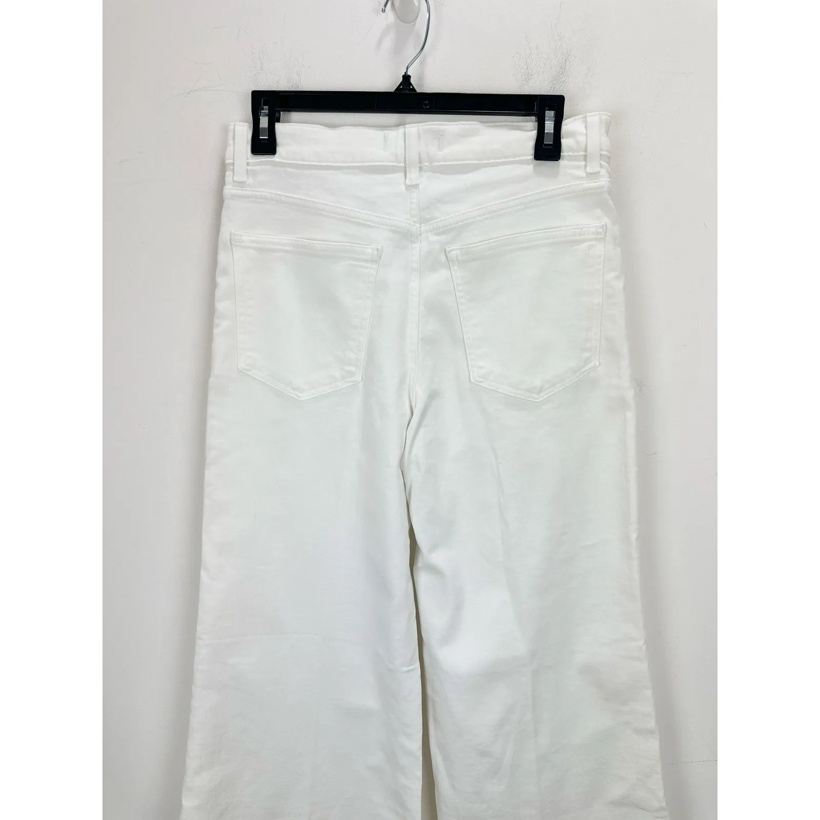 Madewell Flared Wide Leg Crop Jeans Pure White Stretch Denim High Rise US 29 NWT - Image 12