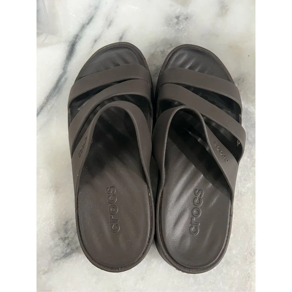 Crocs Getaway Strappy Sandals Espresso Brown Women’s Size 6 209587-6UR New - Image 7