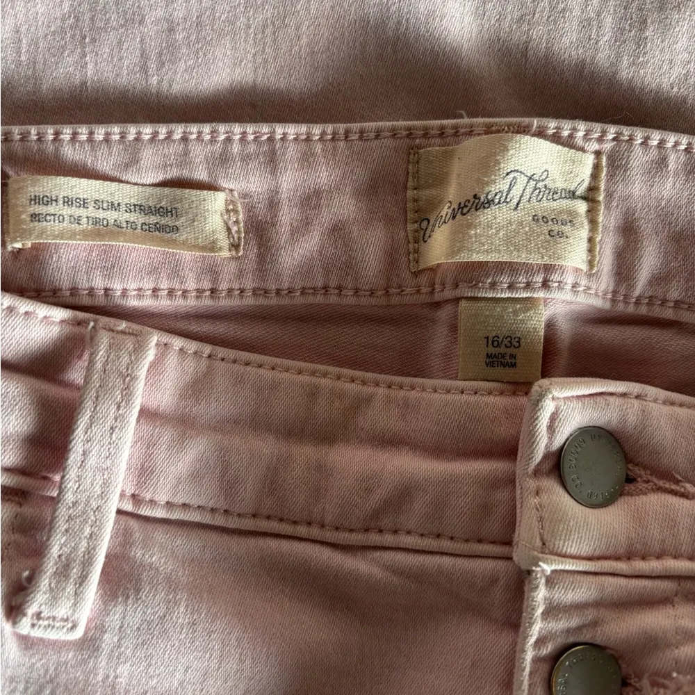 Universal Thread Pink Button-Up Jean Pants size 16 - Image 4