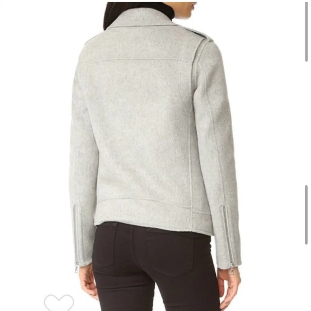 Theory Perfect Moto Double-Face Jacket in Melange
Grey Wool/Cashmere S - Image 6