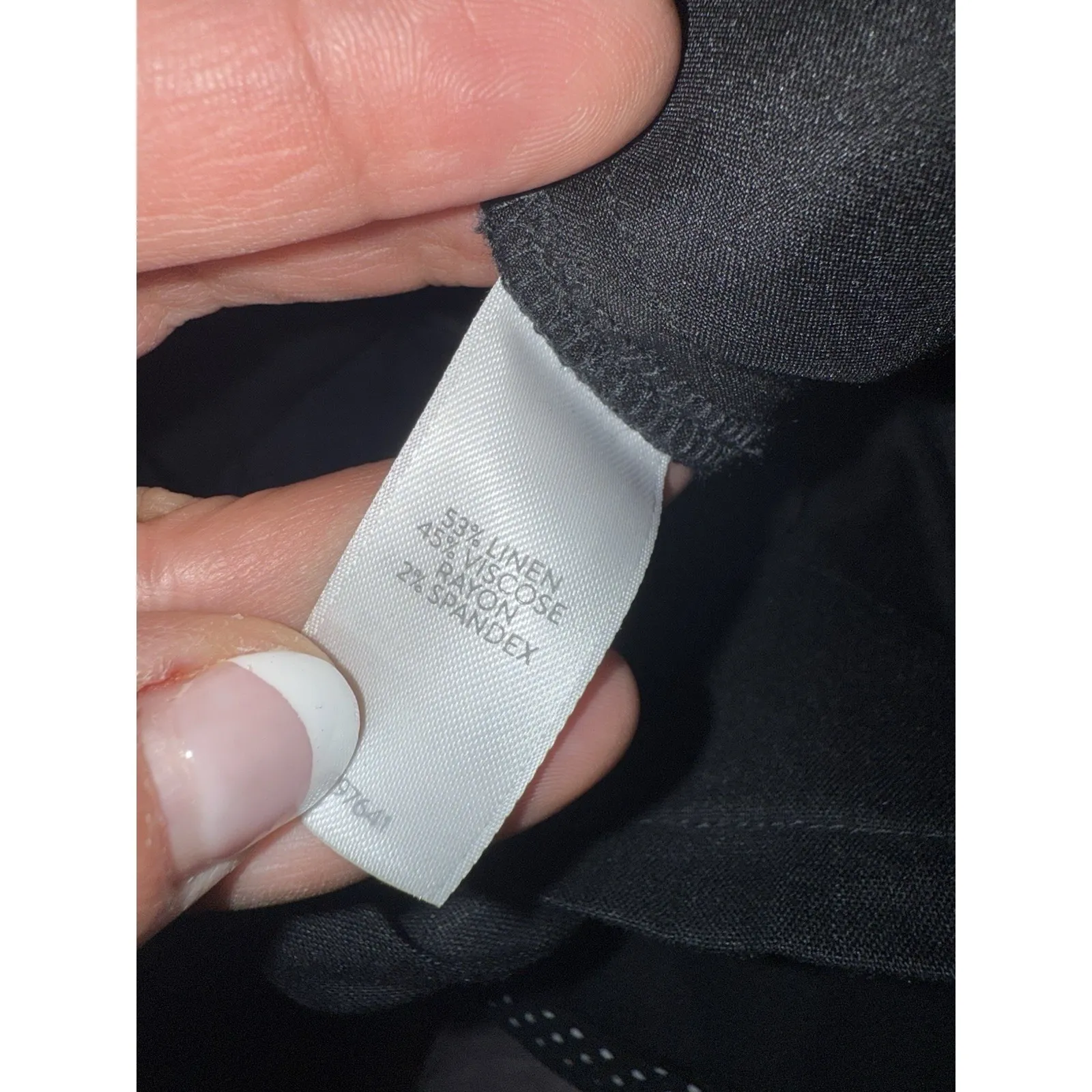 J‎ Jill Women Pants XL Black Linen Belted Casual Summer Nautical Coasta Size 16P - Image 6