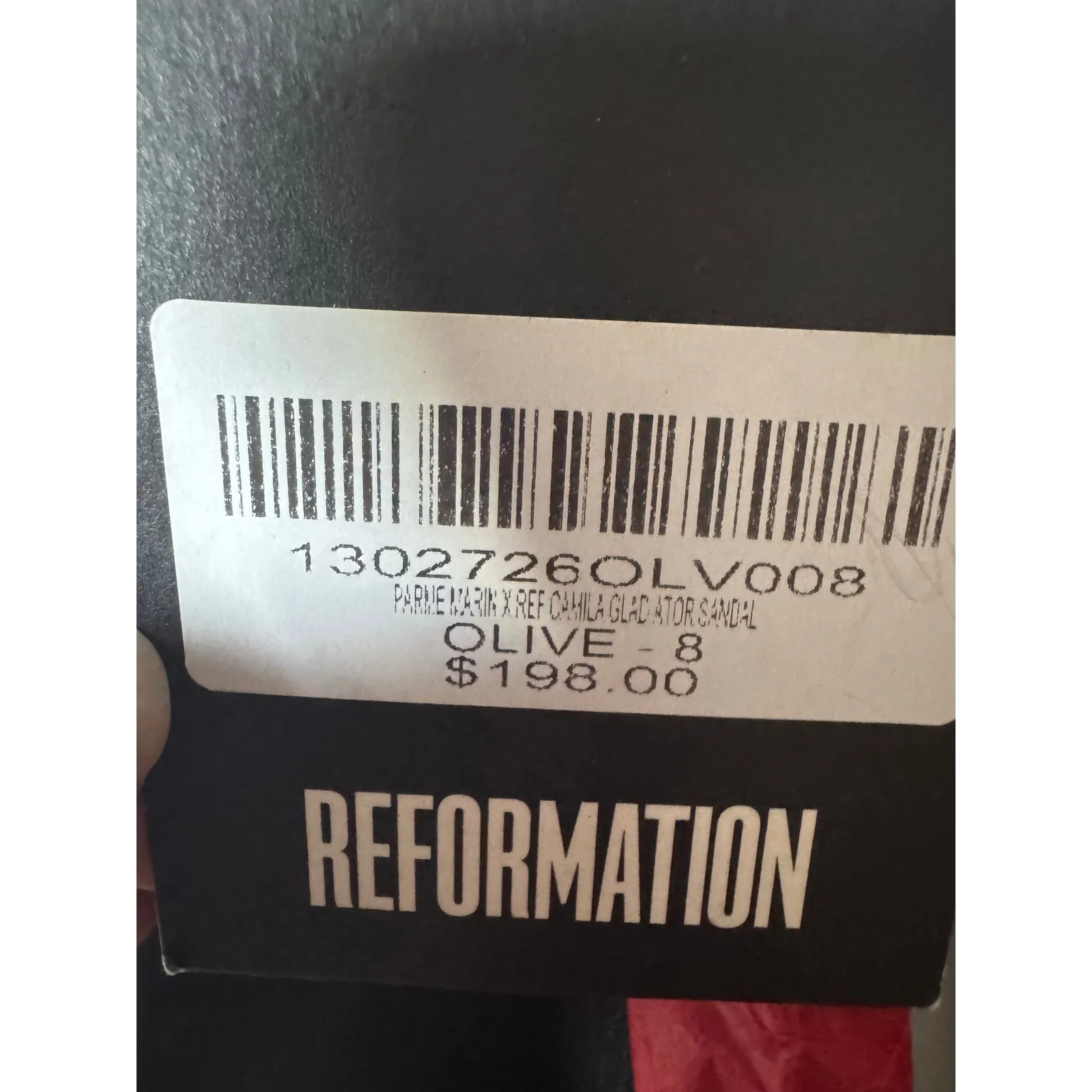 Reformation  Camila Gladiator Sandals Olive Green - Size 8 - Image 5